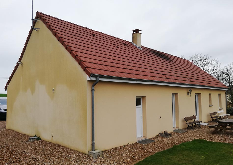 Protection de façades : enduit gratté Mortagne-au-Perche (61400)