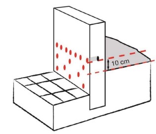 Dessin technique d'un mur avec mesures, Esprit Façades, Façadier dans l'Orne.